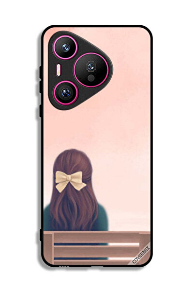 Covernex غطاء حماية لهاتف هواوي بيورا 70 بتصميم فتاة لطيفة