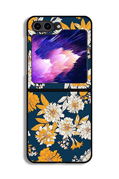 Covernex غطاء حماية لهاتف Samsung Galaxy Z Flip6 بخلفية زهور وأوراق