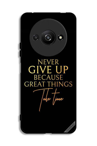 Covernex غطاء حماية لهاتف Xiaomi Redmi A3 4G لا تستسلم أبدًا لأن الأشياء العظ...