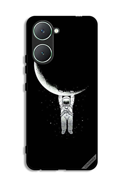 Covernex غطاء حماية لهاتف Vivo Y03 4G، صورة رائد فضاء معلق على القمر، مطبوعة