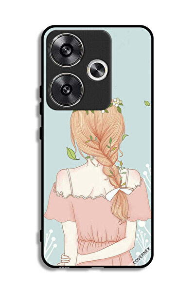 Covernex غطاء حماية لهاتف Xiaomi Poco F6 5G بفتاة واقفة بمظهر لطيف