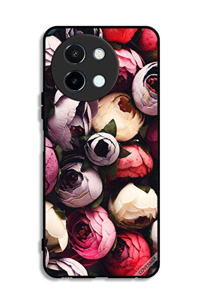 Covernex Vivo Y38 5G Protective Case Cover Dark Cone Roses