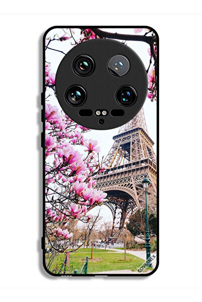 Covernex غطاء حماية فائق لهاتف شاومي 14 بتصميم زهور وبرج إيفل