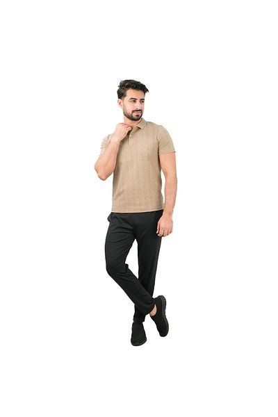 Giordano Men's Short Sleeve Slim Print Polo