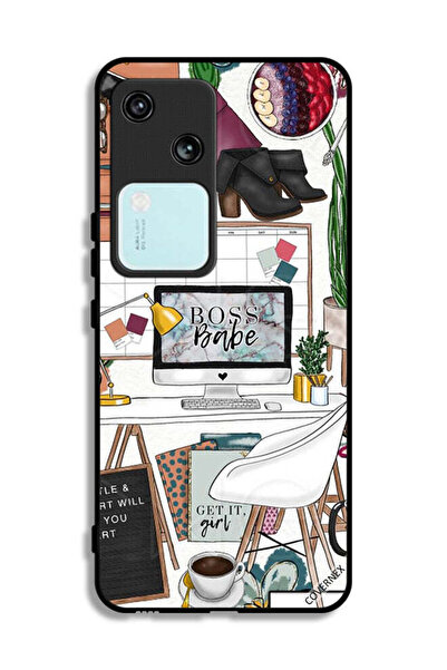 Covernex غطاء حماية لهاتف Vivo V30 5G بمشبك فني من Boss Babe