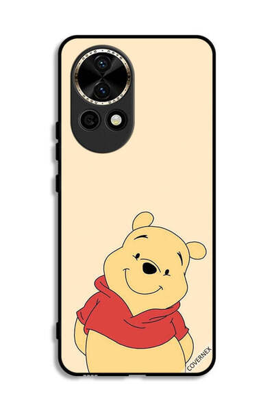 Covernex غطاء حماية لهاتف هواوي نوفا 12 5G بتصميم الدب في وضع السعادة