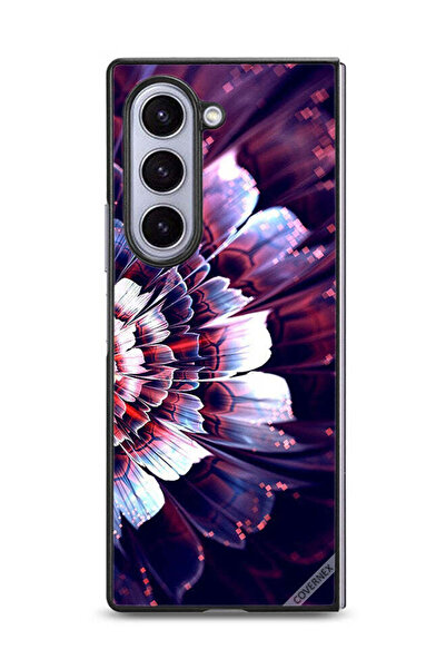 Covernex غطاء حماية لهاتف Samsung Galaxy Z Fold6 مع زهرة كبيرة عاكسة على الجا...