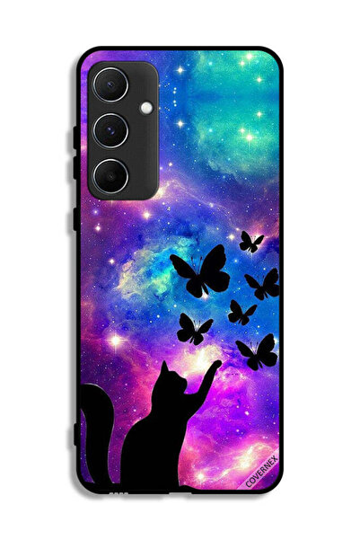 Covernex Samsung Galaxy A55 5G Protective Case Cover Cat & Butterflies