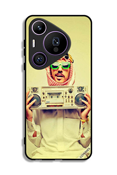 Covernex غطاء حماية لهاتف هواوي بيورا 70 برو يحمل جهاز موسيقى عتيق