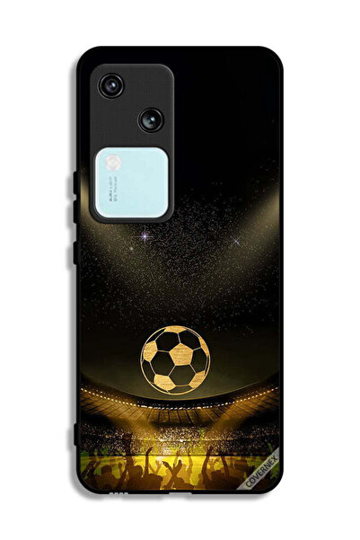 Covernex غطاء حماية لهاتف Vivo S18 5G، أسود، بخلفية فيلم كرة قدم كلاسيكية
