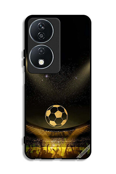 Covernex غطاء حماية لهاتف Honor X7b 5G، أسود، بخلفية فيلم كرة قدم كلاسيكية