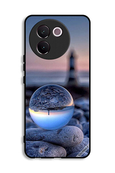 Covernex غطاء حماية لهاتف Vivo V30e 5G، تصوير رائع للطبيعة في زجاج دائري