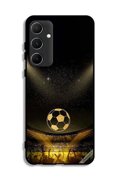 Covernex غطاء حماية لهاتف سامسونج جالاكسي A55 5G، أسود، بخلفية فيلم كرة قدم ك...