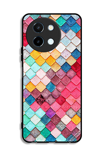 Covernex غطاء حماية لهاتف Vivo Y38 5G بنمط مربع ماسي