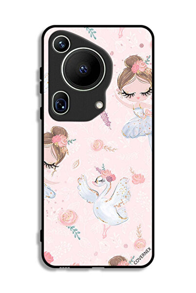 Covernex غطاء حماية لهاتف هواوي بيورا 70 ألترا بطبعة فتاة وزهور