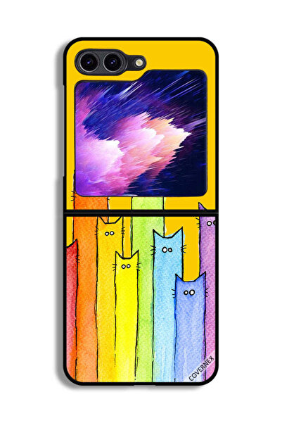 Covernex غطاء حماية لهاتف Samsung Galaxy Z Flip6 بتصميم دمية قطة