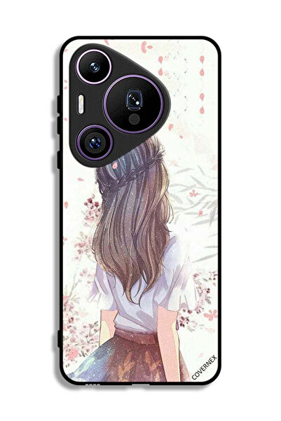 Covernex غطاء حماية لهاتف هواوي بيورا 70 برو بطبعة فتاة لطيفة في تفكير عميق