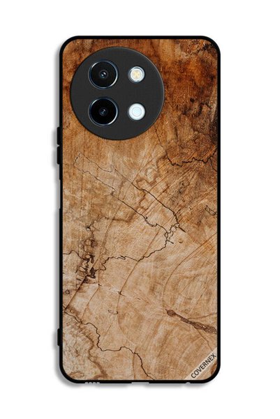 Covernex Vivo Y38 5G Protective Case Cover Vintage Wooden Pattern
