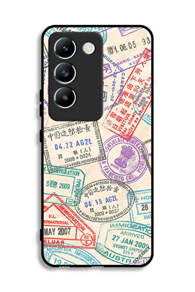 Covernex غطاء حماية لهاتف Vivo Y100 4G بنقشة طوابع السفر