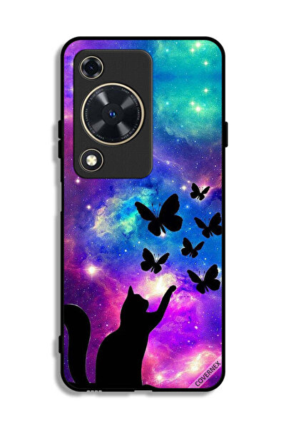 Covernex غطاء حماية لهاتف هواوي إنجوي 70 بطبعة قطة وفراشات