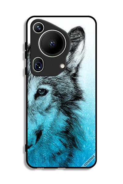 Covernex غطاء حماية فائق لهاتف هواوي بيورا 70 بتصميم نصف وجه ذئب