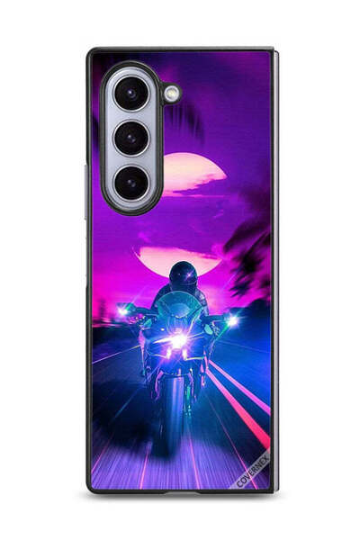 Covernex غطاء حماية لهاتف Samsung Galaxy Z Fold6 بخلفية رجل على دراجة