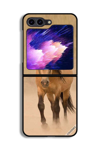 Covernex غطاء حماية لهاتف Samsung Galaxy Z Flip6 بتصميم سباق الخيل