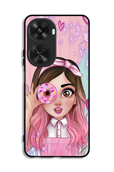 Covernex غطاء حماية لهاتف هواوي نوفا 11 SE بتصميم فتاة محبة للدونات