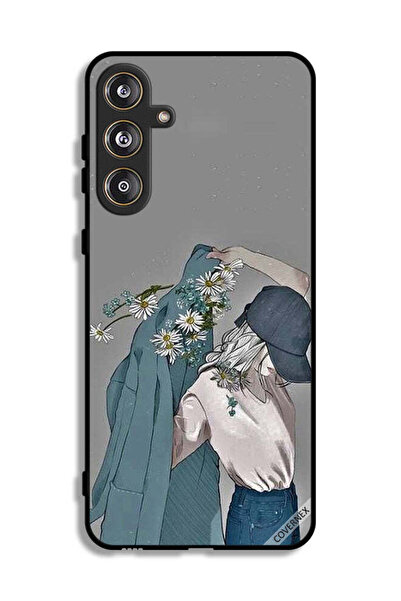Covernex غطاء حماية لهاتف سامسونج جالاكسي M55 5G، رسم فتاة ترتدي معطفًا
