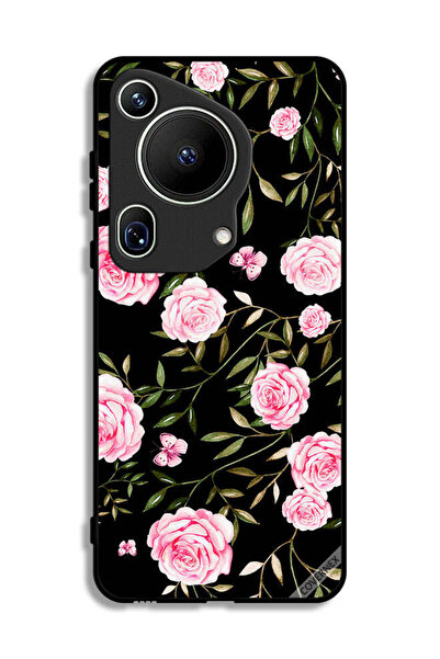 Covernex غطاء حماية فائق لهاتف هواوي بيورا 70 - وردي في باقات من الأوراق الصغيرة