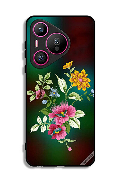 Covernex غطاء حماية لهاتف هواوي بيورا 70 بنقشة زهور عالية الدقة
