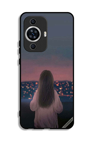 Covernex غطاء حماية لهاتف هواوي نوفا 12 لايت بتصميم فتاة واقفة