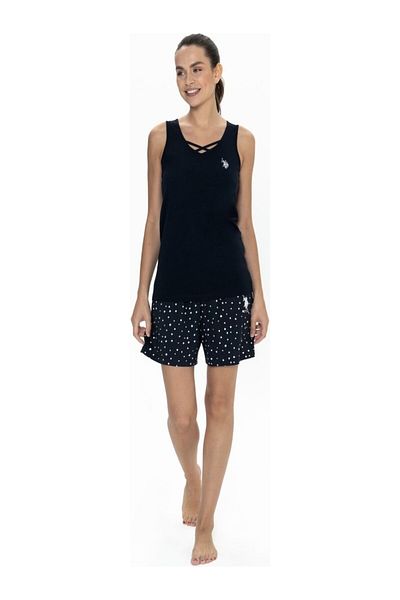 U.S. Polo Assn. Us Polo Cotton Thick Strap Women's Shorts Pajama Set