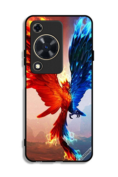 Covernex غطاء حماية لهاتف هواوي إنجوي 70 بخلفية نسر النار والماء