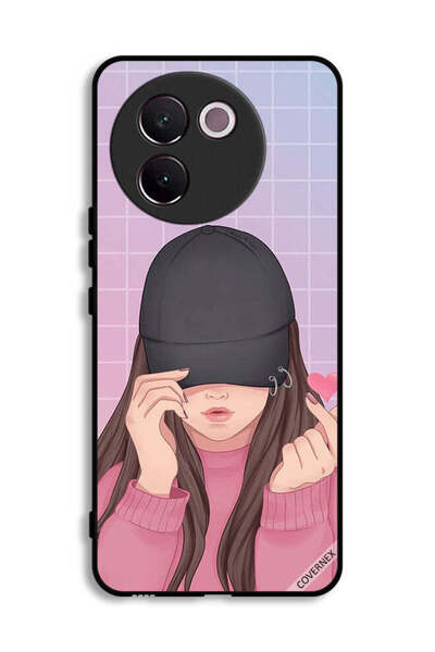 Covernex غطاء حماية لهاتف Vivo V30e 5G بطبعة قبعة سناب لوف جيرل