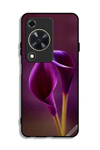 Covernex غطاء حماية لهاتف هواوي إنجوي 70 مع زهرتين جميلتين