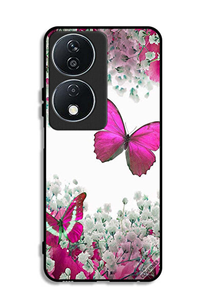 Covernex غطاء حماية لهاتف Honor X7b 5G برسومات فراشات جميلة وورود صغيرة