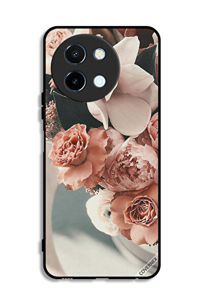 Covernex غطاء حماية لهاتف Vivo Y38 5G بنقشة زهور الخوخ الجميلة