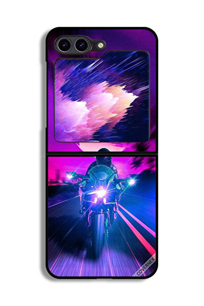 Covernex غطاء حماية لهاتف Samsung Galaxy Z Flip6 بخلفية رجل على دراجة