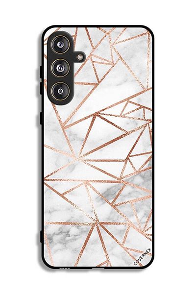 Covernex Samsung Galaxy M55 5G Protective Case Cover Marble Pattern Wallpaper