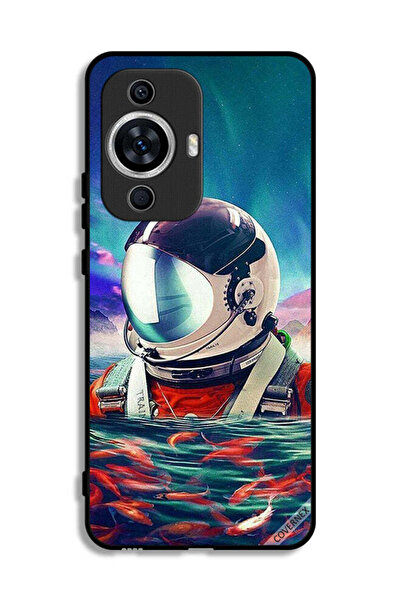 Covernex غطاء حماية لهاتف هواوي نوفا 12 إس بتصميم رائد فضاء في بحر الأسماك