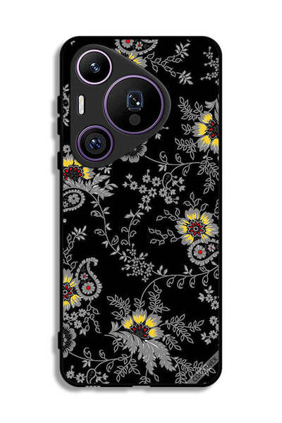 Covernex غطاء حماية لهاتف هواوي بيورا 70 برو بخلفية زهور فنية