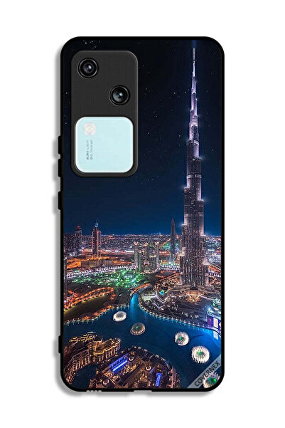 Covernex غطاء حماية لهاتف Vivo S18 5G بمنظر ليلي لوسط المدينة