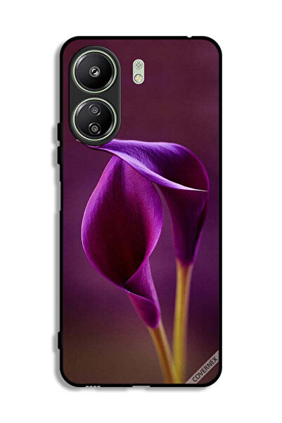 Covernex غطاء حماية لهاتف شاومي ريدمي 13 سي بنقشة زهرتين جميلتين