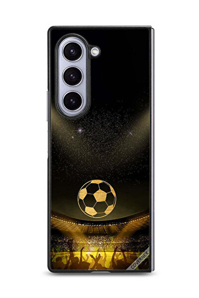 Covernex غطاء حماية لهاتف Samsung Galaxy Z Fold6، لون أسود، بخلفية فيلم كرة ق...