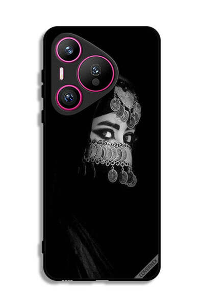 Covernex غطاء حماية لهاتف هواوي بيورا 70، فتاة ذات عيون جميلة ووجه مجوهرات