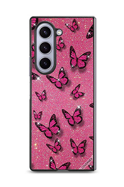 Covernex غطاء حماية لهاتف سامسونج جالكسي زد فولد 6 برسومات لامعة وفراشات