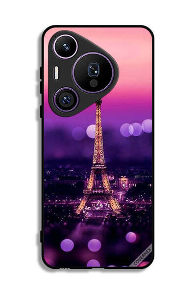 Covernex غطاء حماية لهاتف هواوي بيورا 70 برو بتصميم برج إيفل