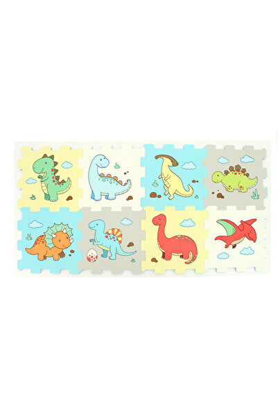 LUDIRO LUDIRO Children's Puzzle Carpet, 8 Pieces with Dinosaurs 30x30 Cm, EVA Foam Play Mat, Anti-Slip