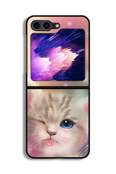 Covernex غطاء حماية لهاتف Samsung Galaxy Z Flip6 - قطة لطيفة